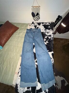 Kimes Ranch Light Blue Wide-Leg Women's Jeans